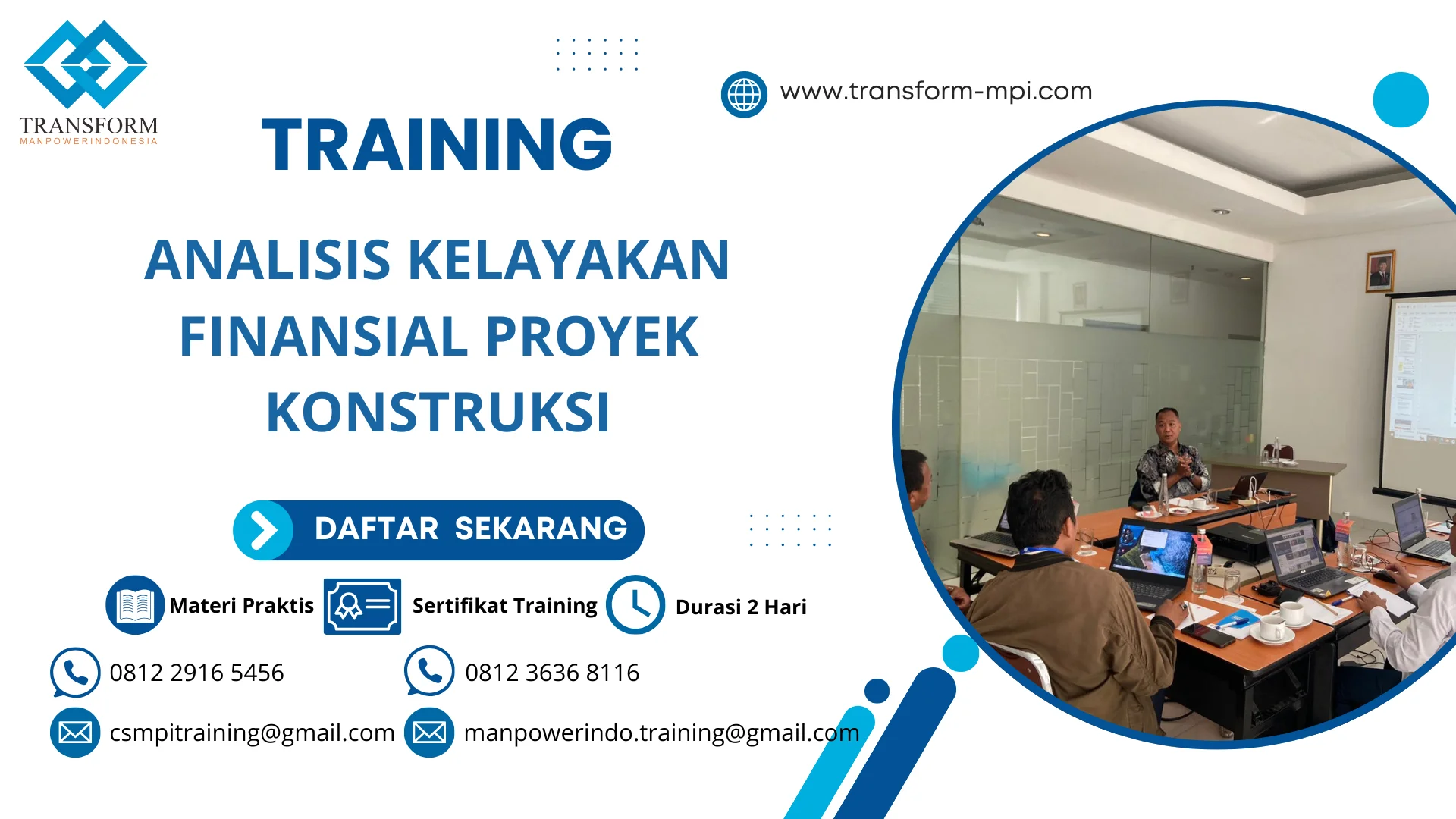 TRAINING ANALISIS KELAYAKAN FINANSIAL PROYEK KONSTRUKSI JAKARTA