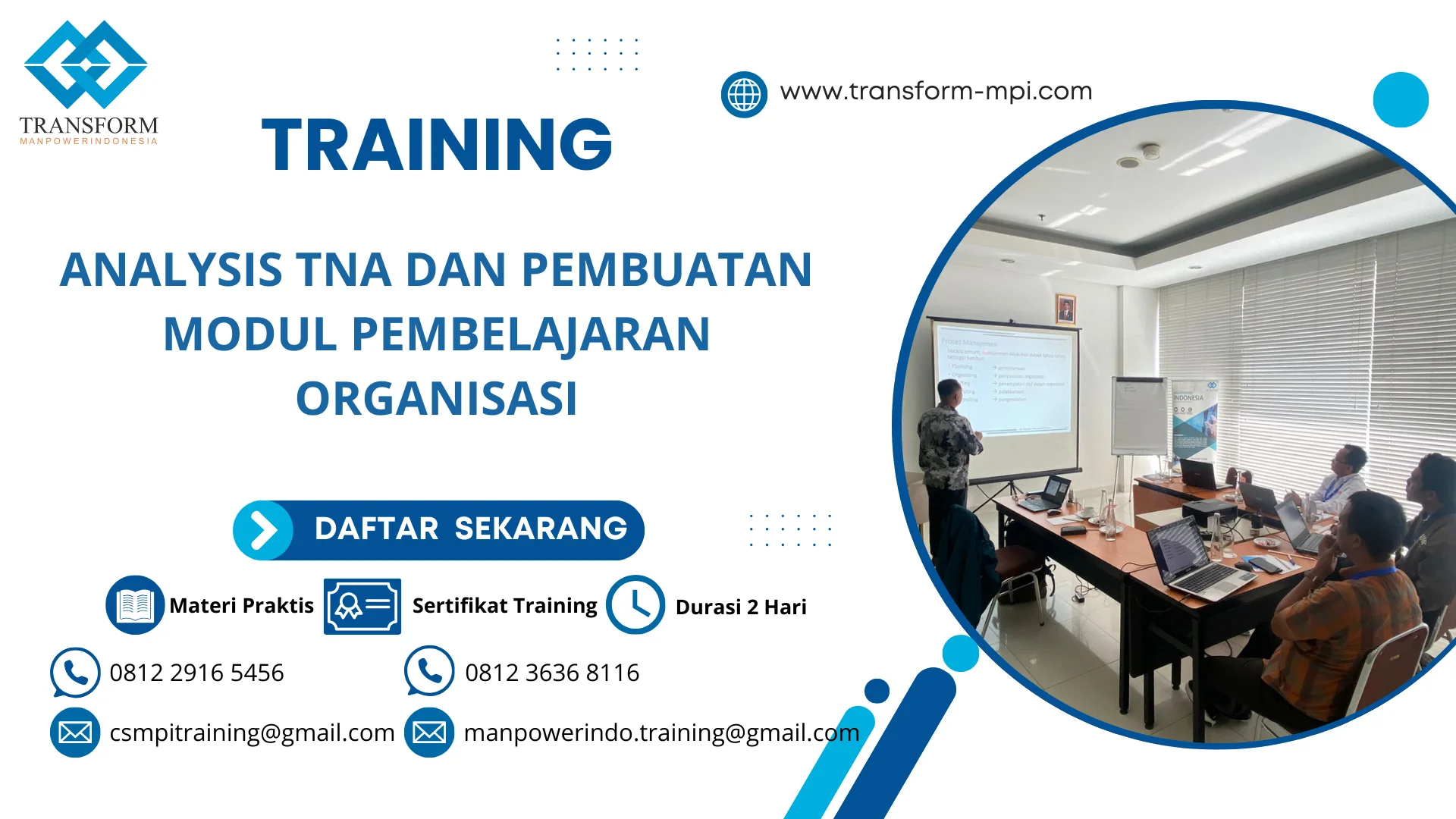 TRAINING ANALYSIS TNA DAN PEMBUATAN MODUL PEMBELAJARAN ORGANISASI